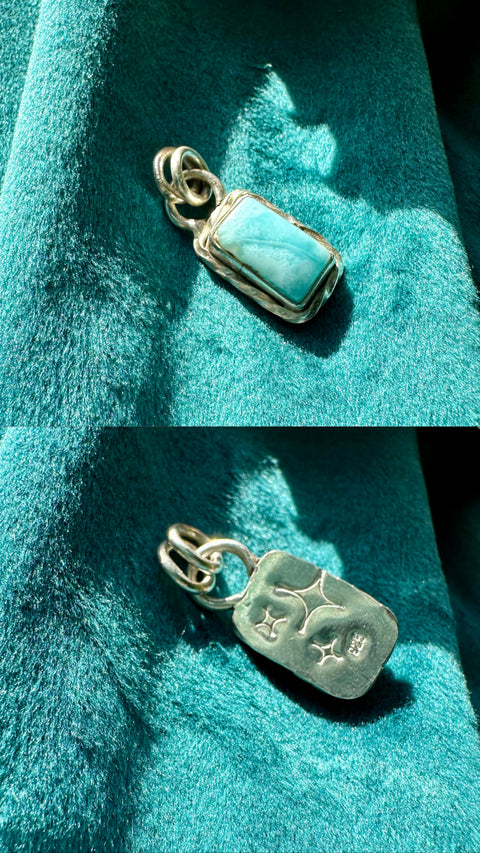 Larimar in Sterling Silver Pendants