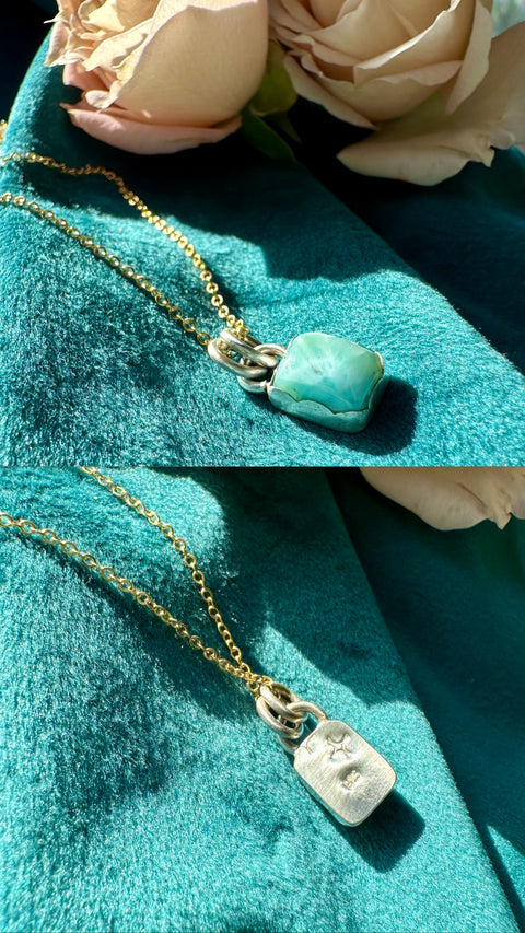 Larimar in Sterling Silver Pendants
