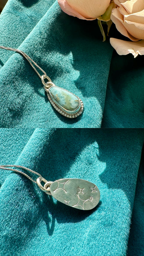 Larimar in Sterling Silver Pendants