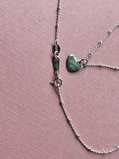 Sterling Silver Beaded Chain Necklace