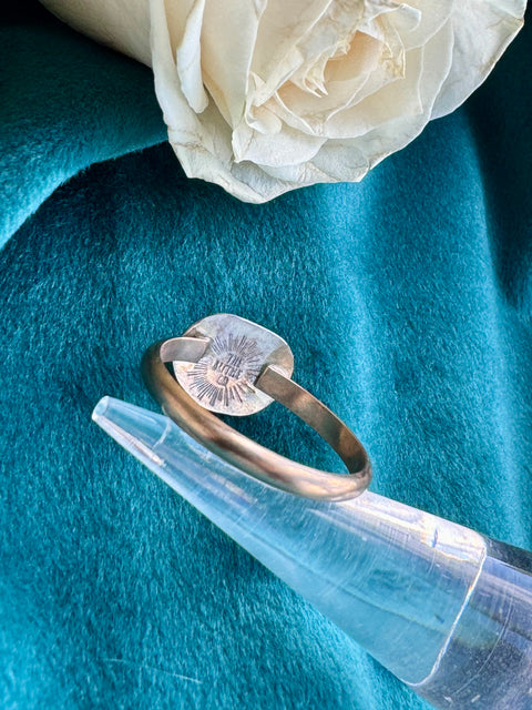 Turquoise in Sterling Silver with 14kt Gold Fill Ring