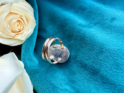 Turquoise in Sterling Silver with 14kt Gold Fill Ring