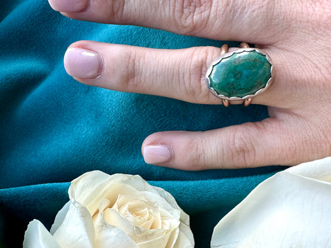 Turquoise in Sterling Silver with 14kt Gold Fill Ring