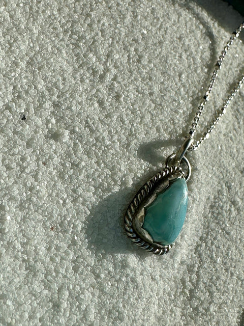 Larimar in Sterling Silver Pendants