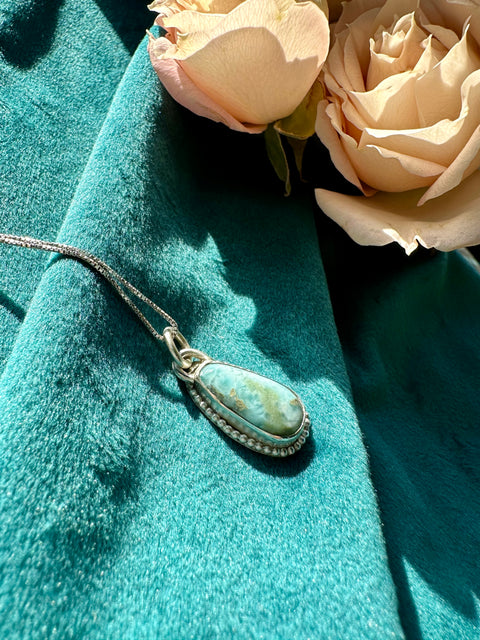 Larimar in Sterling Silver Pendants