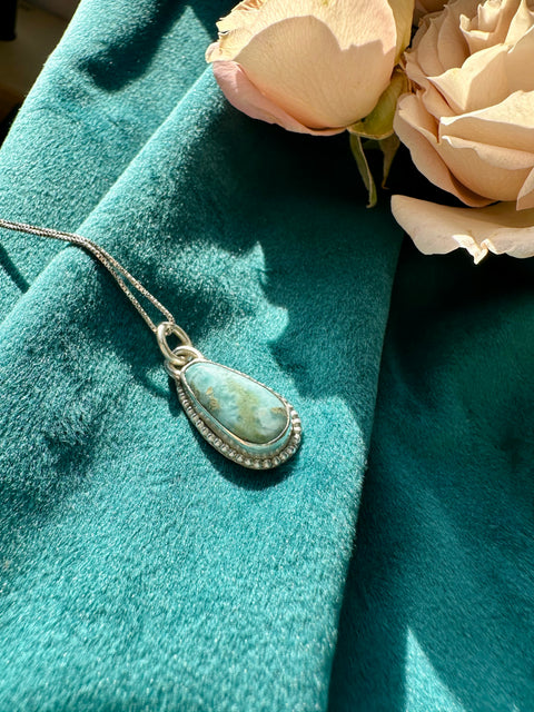 Larimar in Sterling Silver Pendants