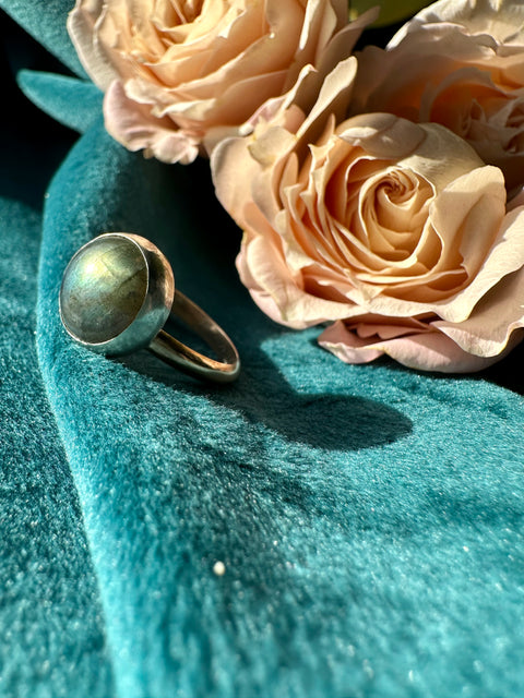 Labradorite in Sterling Silver with 14kt Gold Fill Ring
