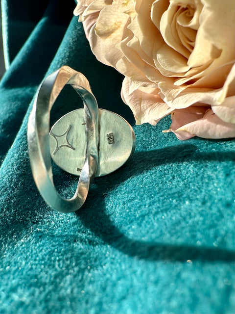 Malachite in Sterling Silver with Sparkles