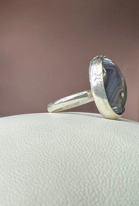 Agate in Sterling Silver with Sparkles