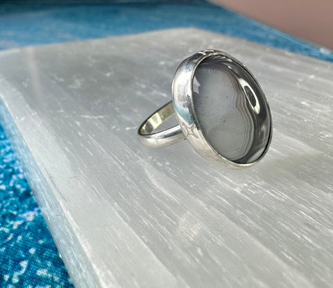 Agate in Sterling Silver with Sparkles