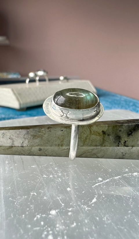 Labradorite in Sterling Silver with Sparkles