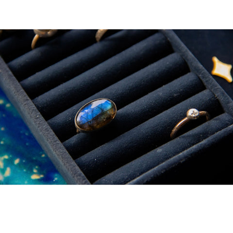Labradorite in Sterling Silver with 14kt Gold Fill Ring