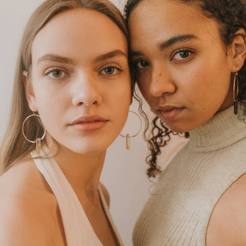 Smoky Quartz Hoops
