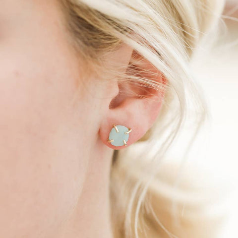 Amazonite Cluster Prong Studs