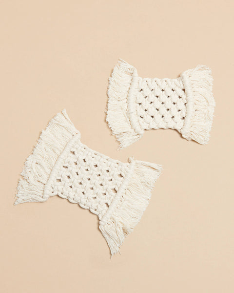 Macrame Table Decor Coasters // Candle Mats