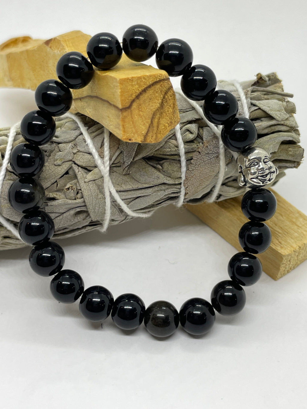 Black Obsidian Power Bead Bracelet - PB54