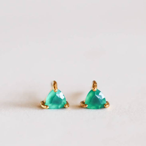Mini Citrine, Opal, Green Onyx Studs