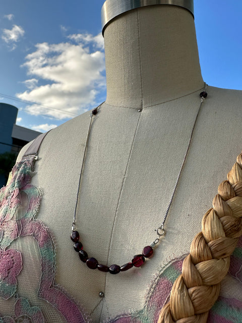 Garnet adjustable choker Necklace