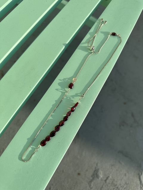 Garnet adjustable choker Necklace