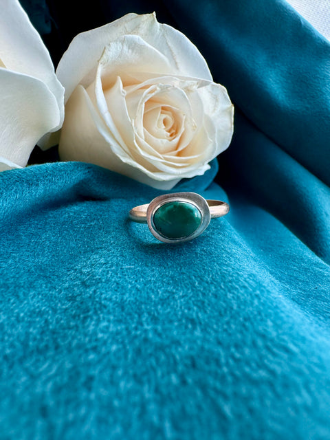 Turquoise in Sterling Silver with 14kt Gold Fill Ring