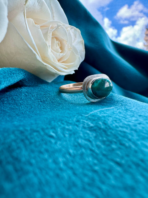 Turquoise in Sterling Silver with 14kt Gold Fill Ring