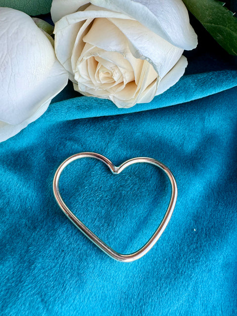 Brass Heart Keychain Rings