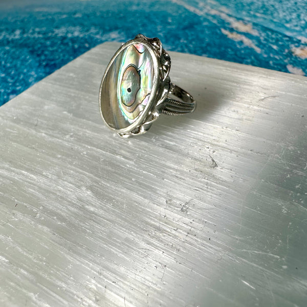 Vintage abalone ring online