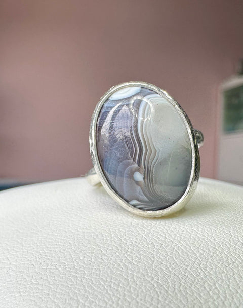 Agate in Sterling Silver with Sparkles