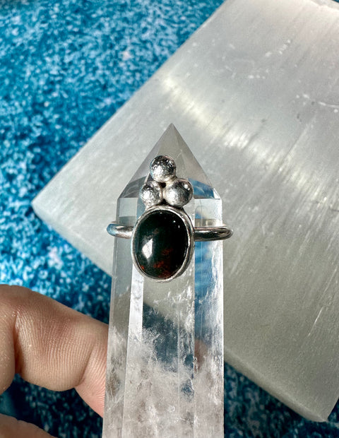 Bloodstone in Sterling Silver with triplet