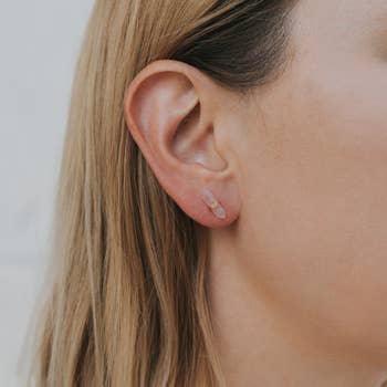 Rose Quartz Stud Earrings